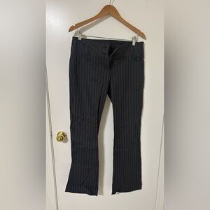 Stylish Dark Grey Striped Women's Pantsuit